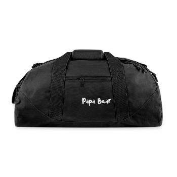 Papa Bear - Papa - Recycled Duffel Bag - black - Front