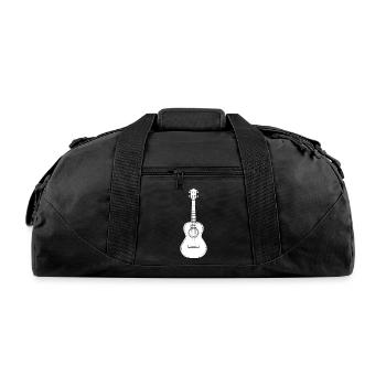 Ukulele Instrument Drawing - Recycled Duffel Bag - black - Front