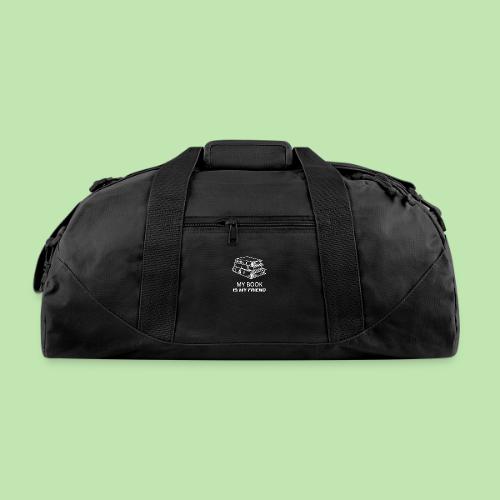 book lover t-shirt, book day shirt, my book is my - Recycled Duffel Bag