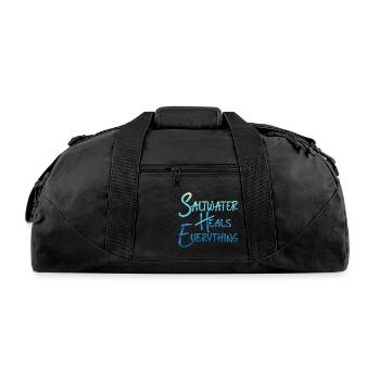Saltwater Heals Everything - Recycled Duffel Bag - black - Front