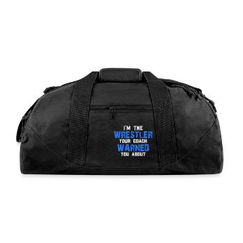 Wrestling Funny Wrestling - Recycled Duffel Bag - black - Front