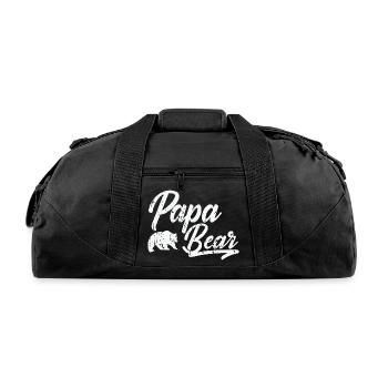 Papa Bear - Recycled Duffel Bag - black - Front