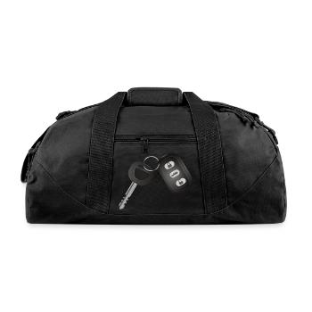 single car key with radio remote control - Recycled Duffel Bag - black - Front