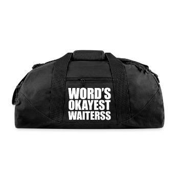 Waiters 01 - Recycled Duffel Bag - black - Front