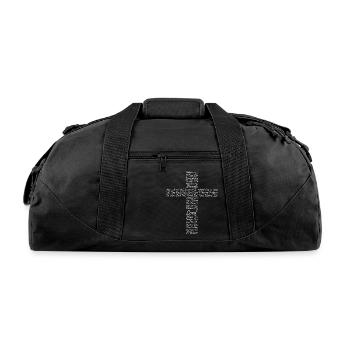 Christian Religious Faith Cross Of Inspiration - Recycled Duffel Bag - black - Front