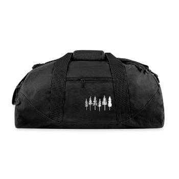 Pine Forest Nature Trees Outdoor - Recycled Duffel Bag - black - Front