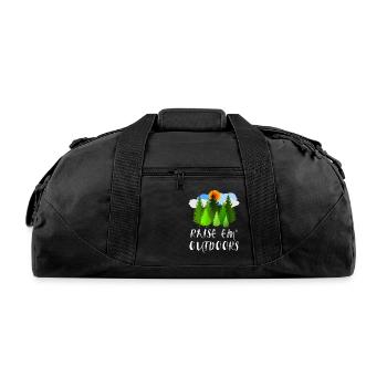 Outdoors Raise Em Outdoors Pine Trees - Recycled Duffel Bag - black - Front