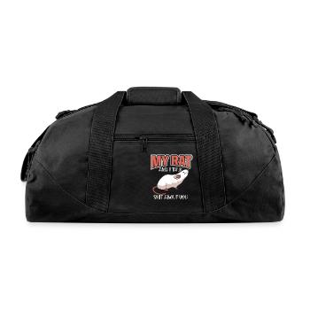 Rat Rodent Rat Lovers Mouse Pet - Recycled Duffel Bag - black - Front