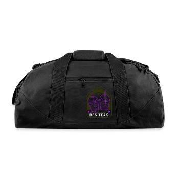 Bes Teas Shirt, Bubble Tea Bubble Milk Tea - Recycled Duffel Bag - black - Front