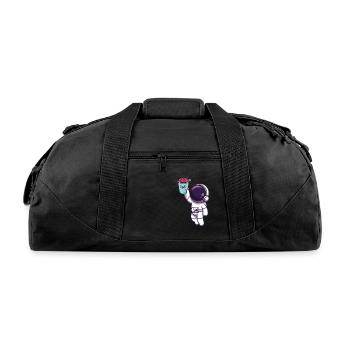 Bubble Tea Junkie, Bubble Tea Lover - Recycled Duffel Bag - black - Front