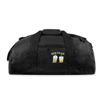 Bubble Tea Junkie, Bubble Tea Lover - Recycled Duffel Bag - black - Front