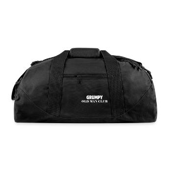 Grumpy Old Man Club Grandpa Fathers Sarcastic Grou - Recycled Duffel Bag - black - Front