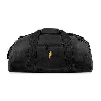 Green Lightning Bolt - Recycled Duffel Bag - black - Front