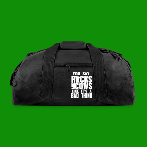 Rocks & Cows - Bad Thing - Recycled Duffel Bag