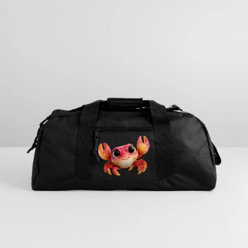 Cheerful Red Baby Crab Character - Recycled Duffel Bag