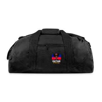 Haitian princess, haiti - Recycled Duffel Bag - black - Front