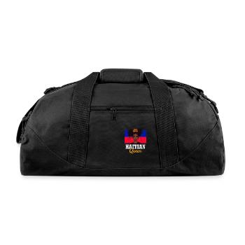 Haitian princess, haiti - Recycled Duffel Bag - black - Front