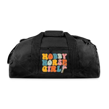 Hobby Horse Girl Design Hobbyhorse - Recycled Duffel Bag - black - Front