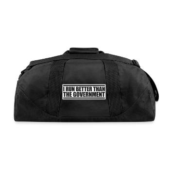 run better than government - Recycled Duffel Bag - black - Back