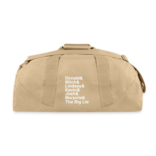 The Big Lie Name Stack - Recycled Duffel Bag