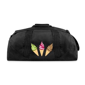 ice cream - Recycled Duffel Bag - black - Back