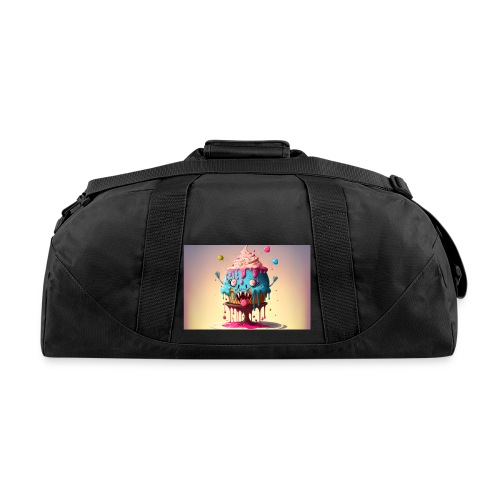 Cake Caricature - January 1st Dessert Psychedelia - Recycled Duffel Bag