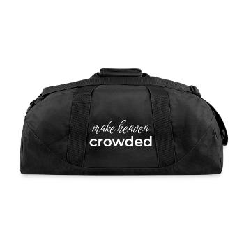 Message of wisdom (religious quotes) - Recycled Duffel Bag - black - Back