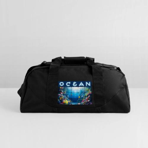 Ocean: Neon Reef Glow - Recycled Duffel Bag