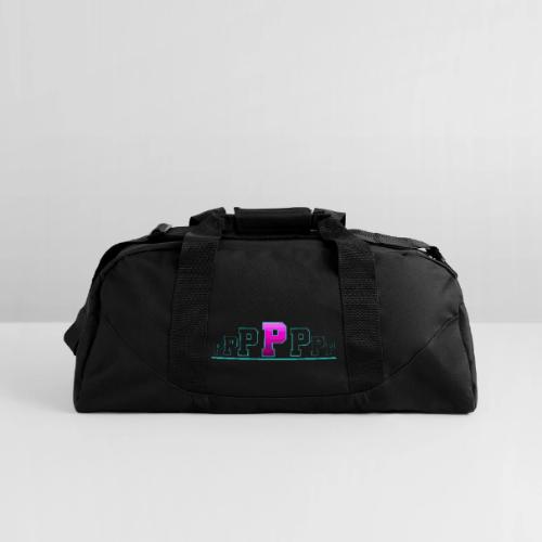 Letter P – Capital Varsity Alphabet Monogram - Recycled Duffel Bag