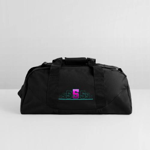 Number 5 in Magenta: Varsity Font - Recycled Duffel Bag