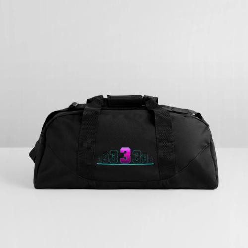 Number 3 in Magenta: Varsity Font - Recycled Duffel Bag