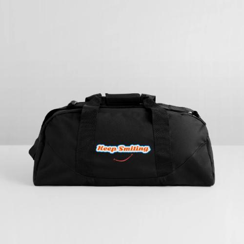 Keep Smiling Positive Vibes Graphic - Recycled Duffel Bag