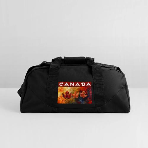Painted Canada Leaves - Recycled Duffel Bag