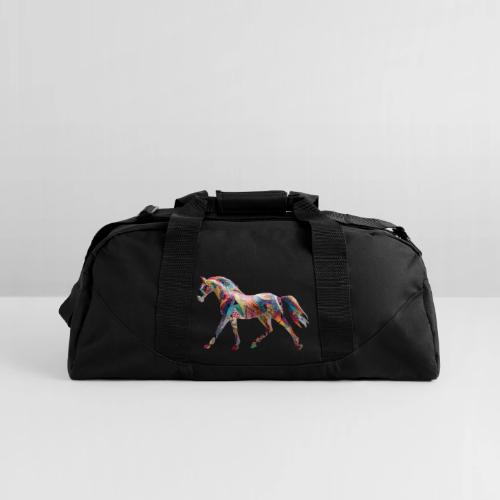 Colorful Abstract Horse Art Design - Recycled Duffel Bag