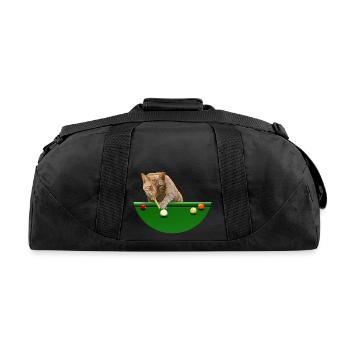 9 BALL POOL CAT - Recycled Duffel Bag - black - Back