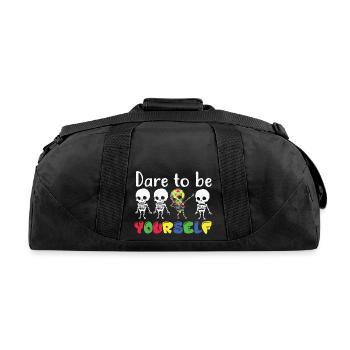 Dare To Be Yourself T-Shirt - Recycled Duffel Bag - black - Back