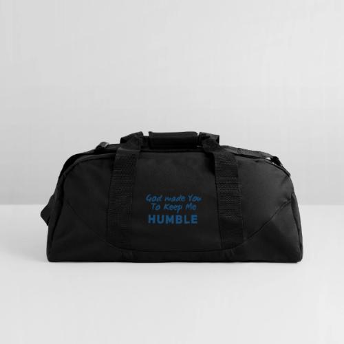 Christian Humility (blue) - Recycled Duffel Bag