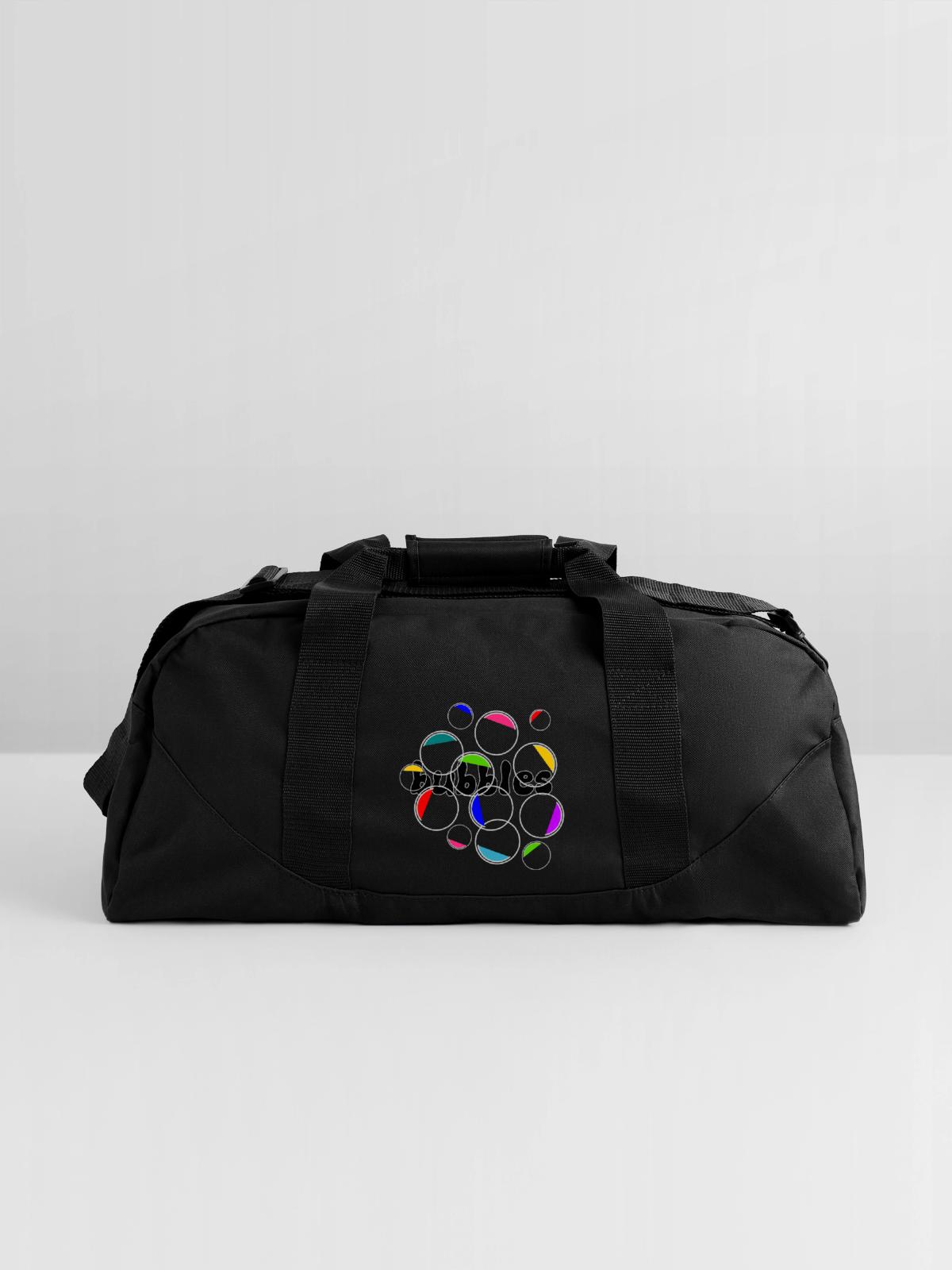 bubbles - Recycled Duffel Bag - black - Back
