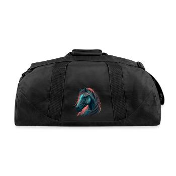 Breathtaking Horse Design - Recycled Duffel Bag - black - Back
