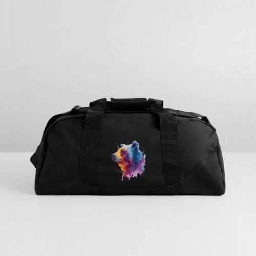 Watercolor Bear Portrait - Recycled Duffel Bag