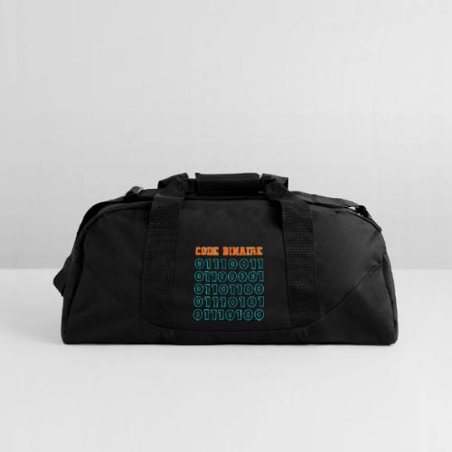 Hi in binary code - Recycled Duffel Bag