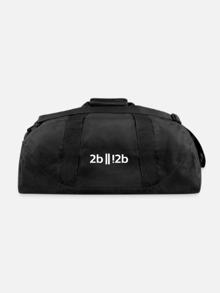 To be or not to be ? Funny Programmer Programer - Recycled Duffel Bag - black