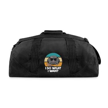 rat - Recycled Duffel Bag - black - Back