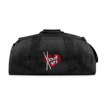 Loud Girl. Drummer Girl - Recycled Duffel Bag - black - Back