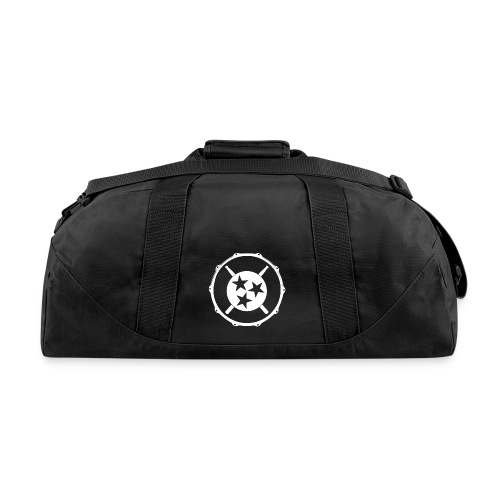 Nashville Drum Geek Symbol - White Logo - Recycled Duffel Bag