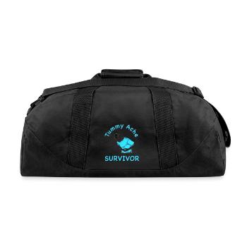 Tummy Ache Survivor - Recycled Duffel Bag - black - Back