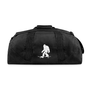 Skateboarder Yeti - Recycled Duffel Bag - black - Back