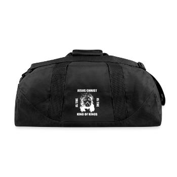 Jesus Is King Disciple Or Believer Gift - Recycled Duffel Bag - black - Back