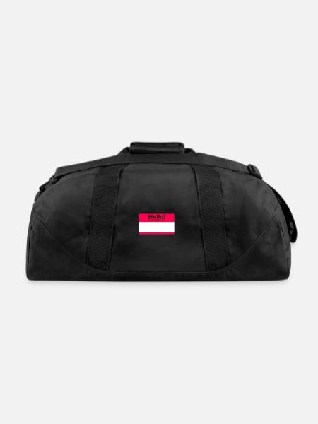HELLO MY NAME IS - Recycled Duffel Bag - black