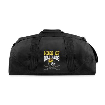 Pool Billiard Snooker Cue Motif - Recycled Duffel Bag - black - Back